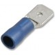 Insulated Blue 27 Amp 6.3 mm Push On Male Blade Crimp Terminal 